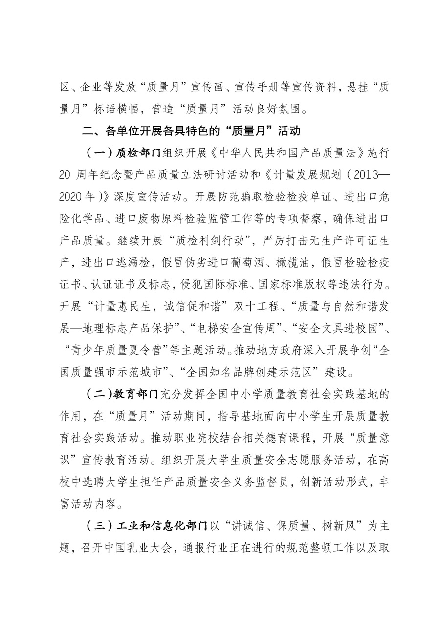 國(guó)家質(zhì)量監(jiān)督檢驗(yàn)檢疫總局《質(zhì)檢總局辦公廳關(guān)于征求<2013年全國(guó)&ldquo;質(zhì)量月&rdquo;活動(dòng)方案>意見(jiàn)的函》